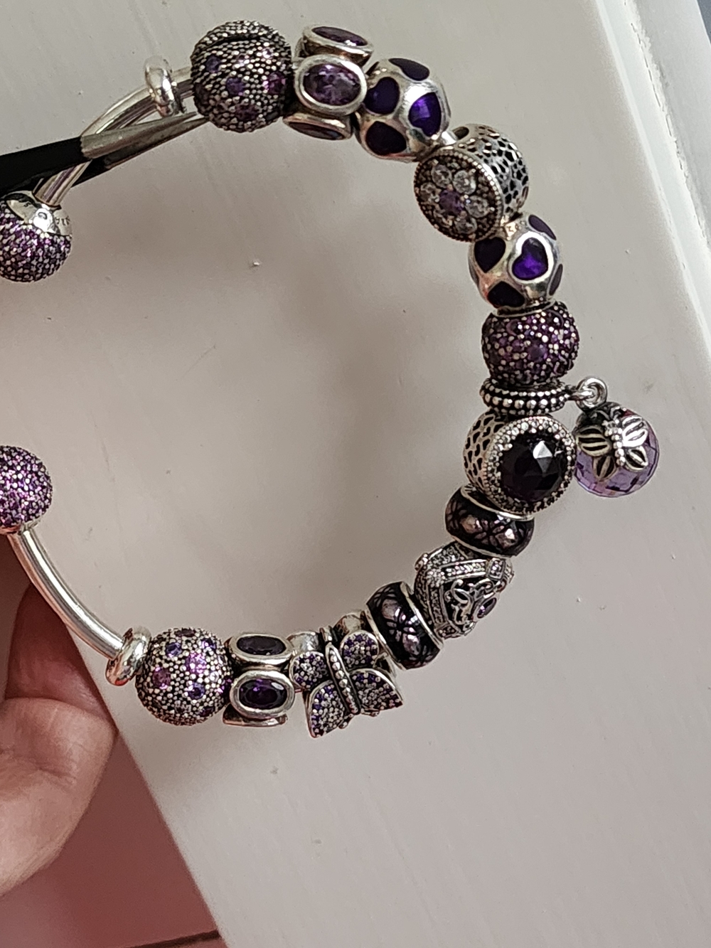 NEW Pandora Purple Bracele Pavè